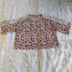 Adidas Floral Cropped Shirt